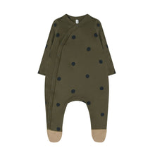 Load image into Gallery viewer, Organic Zoo - Olive Dots Suit with Contrast Feet
