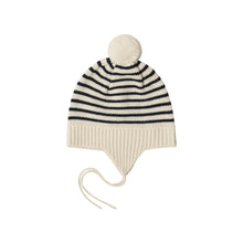 Load image into Gallery viewer, FUB - Baby Pompom Hat (Ecru / Dark Navy)
