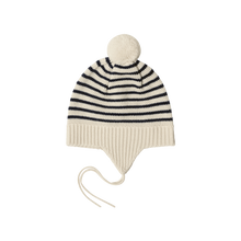 Load image into Gallery viewer, FUB - Baby Pompom Hat (Ecru / Dark Navy)
