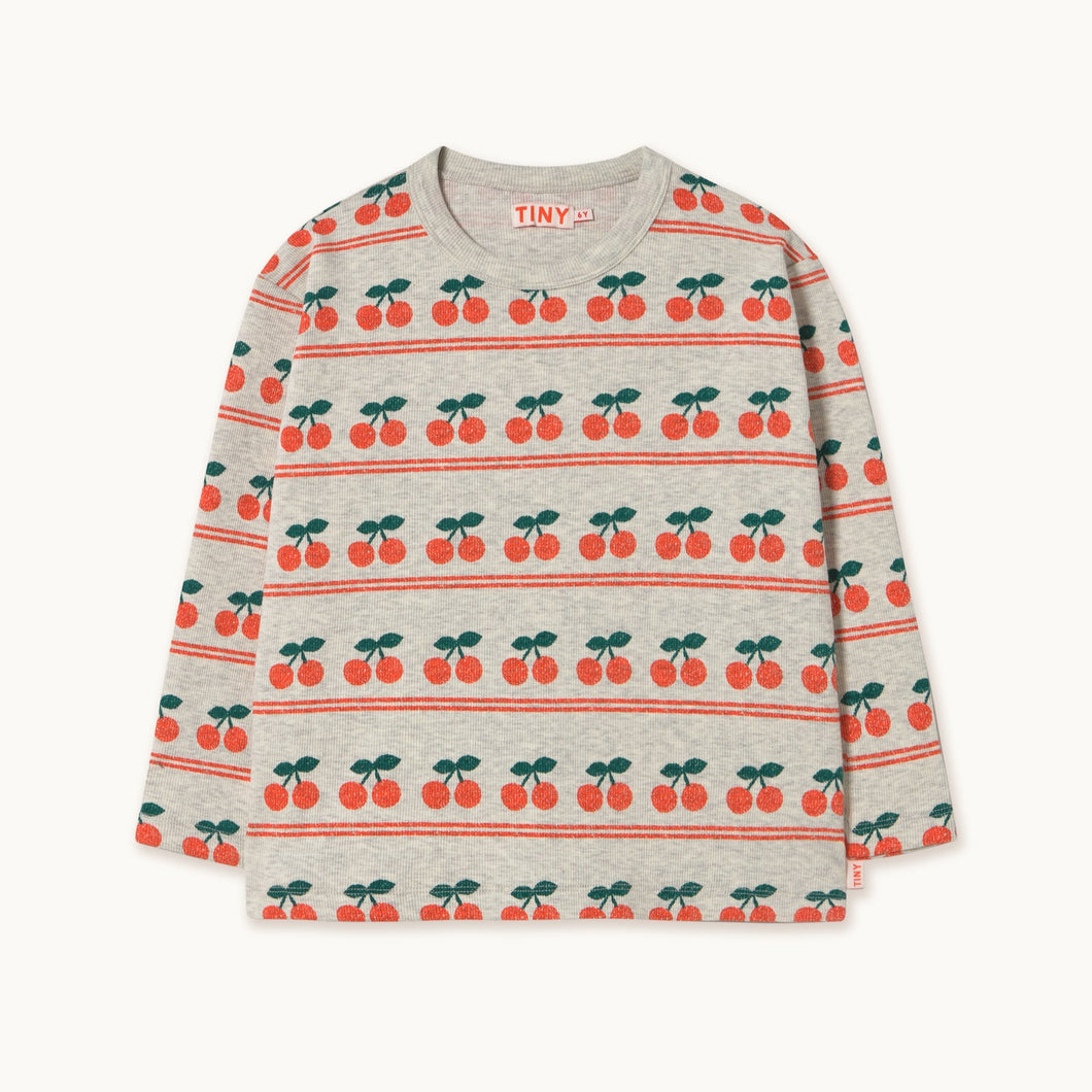 Tiny Cottons - Cherry Pattern Rib Longsleeve