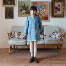 Load image into Gallery viewer, Little Cotton Clothes - Velvet Jules Dress in Eggshell (2Y-7Y)
