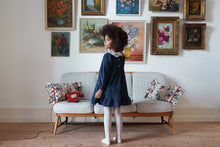 Load image into Gallery viewer, Little Cotton Clothes - Velvet Mila Dress in Midnight (2Y-7Y)
