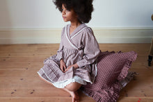Load image into Gallery viewer, Little Cotton Clothes - Rosalind wrap dress Sugarplum Check (4Y-6Y)

