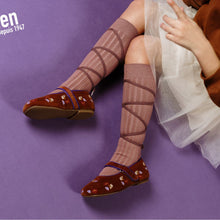 將圖片載入圖庫檢視器 [預購] Collegien | Anastasie - Lace-up Ribbed Knee Socks - Lamb
