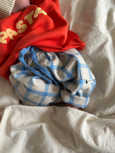 將圖片載入圖庫檢視器 [預購] Guapoo - 寬褲子 - 藍格紋
