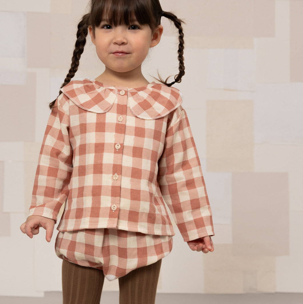 Studio Boheme -  Coco Blouse (Pink Gingham)