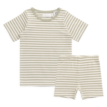 Load image into Gallery viewer, [預購] Jamie Kay - Halston Short Sleeve Pyjama Set - Narrow Stripe Lichen/Cloud
