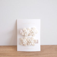 Load image into Gallery viewer, 髮夾2入 // Clip Rosette - Cream
