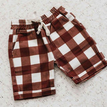 Load image into Gallery viewer, Gingham Denim Shorts
