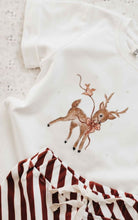 將圖片載入圖庫檢視器 [🎄限定] Prancer PJs / 小鹿短袖 + 紅條紋短褲組合
