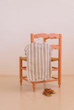 Load image into Gallery viewer, Studio Boheme - Bebecito Romper (Blue / Gold Stripes)
