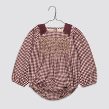 Load image into Gallery viewer, Little Cotton Clothes - Emilie romper Sugarplum Check (6M-2Y)
