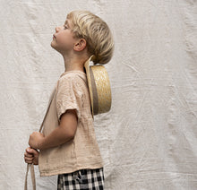Load image into Gallery viewer, Frou Frou - CLASSIC CANOTIER HAT 綁帶圓頂草帽 (Sand) thin ribbon
