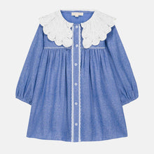 將圖片載入圖庫檢視器 Louise Misha - 復古蕾絲牛仔藍洋裝 2-5Y
