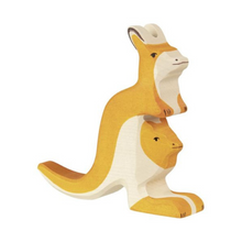 Load image into Gallery viewer, Holztiger - Kangaroo with young (袋鼠和幼崽)

