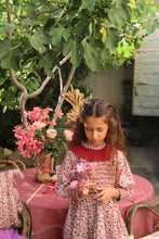 Load image into Gallery viewer, Bonjour Diary - Handsmock Blouse with Crochet Collar (Flowers Field Print) 2Y-8Y
