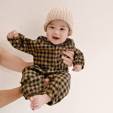 Load image into Gallery viewer, Organic Zoo - Blueberry Gingham Onesie 6-12M
