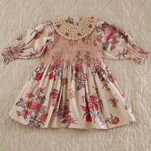 Load image into Gallery viewer, Bonjour Diary - Handsmock Dress with Crochet Collar (Venice Print) 2Y-8Y
