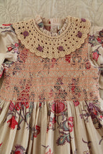 Load image into Gallery viewer, Bonjour Diary - Handsmock Dress with Crochet Collar (Venice Print) 2Y-8Y
