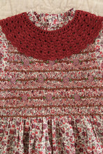 Load image into Gallery viewer, Bonjour Diary - Handsmock Blouse with Crochet Collar (Flowers Field Print) 2Y-8Y
