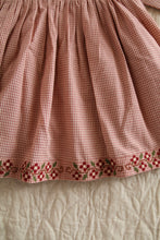Load image into Gallery viewer, Bonjour Diary - Embroidered Dress Nude Check 2Y-8Y
