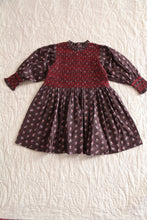 Load image into Gallery viewer, Bonjour Diary - Handsmock Dress with Crochet Collar Little bouquet print 2Y-8Y
