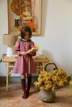 Load image into Gallery viewer, Bonjour Diary - Embroidered Dress Red Chambray 2Y-8Y
