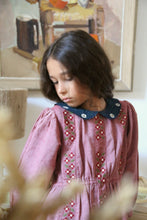 Load image into Gallery viewer, Bonjour Diary - Embroidered Dress Red Chambray 2Y-8Y
