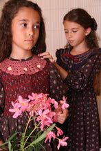 Load image into Gallery viewer, Bonjour Diary - Handsmock Dress with Crochet Collar Little bouquet print 2Y-8Y
