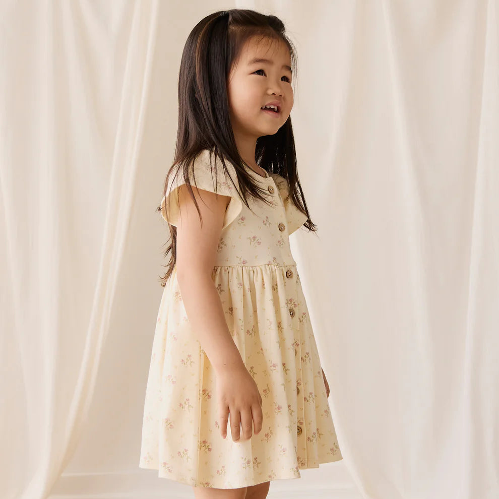 Jamie Kay - Dahlia Dress - Thelma Parchment (2Y-5Y)