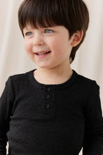 Load image into Gallery viewer, [預購] Jamie Kay - Organic Cotton Modal Long Sleeve Henley - Dark Grey Marle (Copy)
