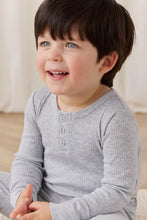 Load image into Gallery viewer, [預購] Jamie Kay - Organic Cotton Modal Long Sleeve Henley - Light Grey Marle

