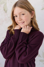 Load image into Gallery viewer, [Matching Moments] Jamie Kay - 兒童美麗諾羊毛高領毛衣 Blackberry
