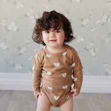 Load image into Gallery viewer, Jamie Kay - Long Sleeve Bodysuit - Bears Caramel Cream (6-12M)
