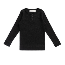 Load image into Gallery viewer, [預購] Jamie Kay - Organic Cotton Modal Long Sleeve Henley - Dark Grey Marle (Copy)
