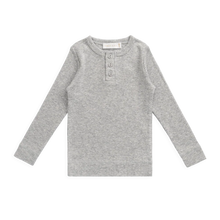 Load image into Gallery viewer, [預購] Jamie Kay - Organic Cotton Modal Long Sleeve Henley - Light Grey Marle
