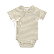 Load image into Gallery viewer, Jamie Kay - Fine Rib Short Sleeve Bodysuit - Petite Stripe
