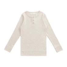 Load image into Gallery viewer, [預購] Jamie Kay - Organic Cotton Modal Long Sleeve Henley - Oatmeal Marle
