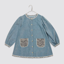 Load image into Gallery viewer, Little Cotton Clothes - Velvet Jules Dress in Eggshell (2Y-7Y)
