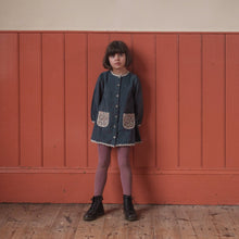 將圖片載入圖庫檢視器 Little Cotton Clothes - 天鵝絨連排扣裙子 Juniper
