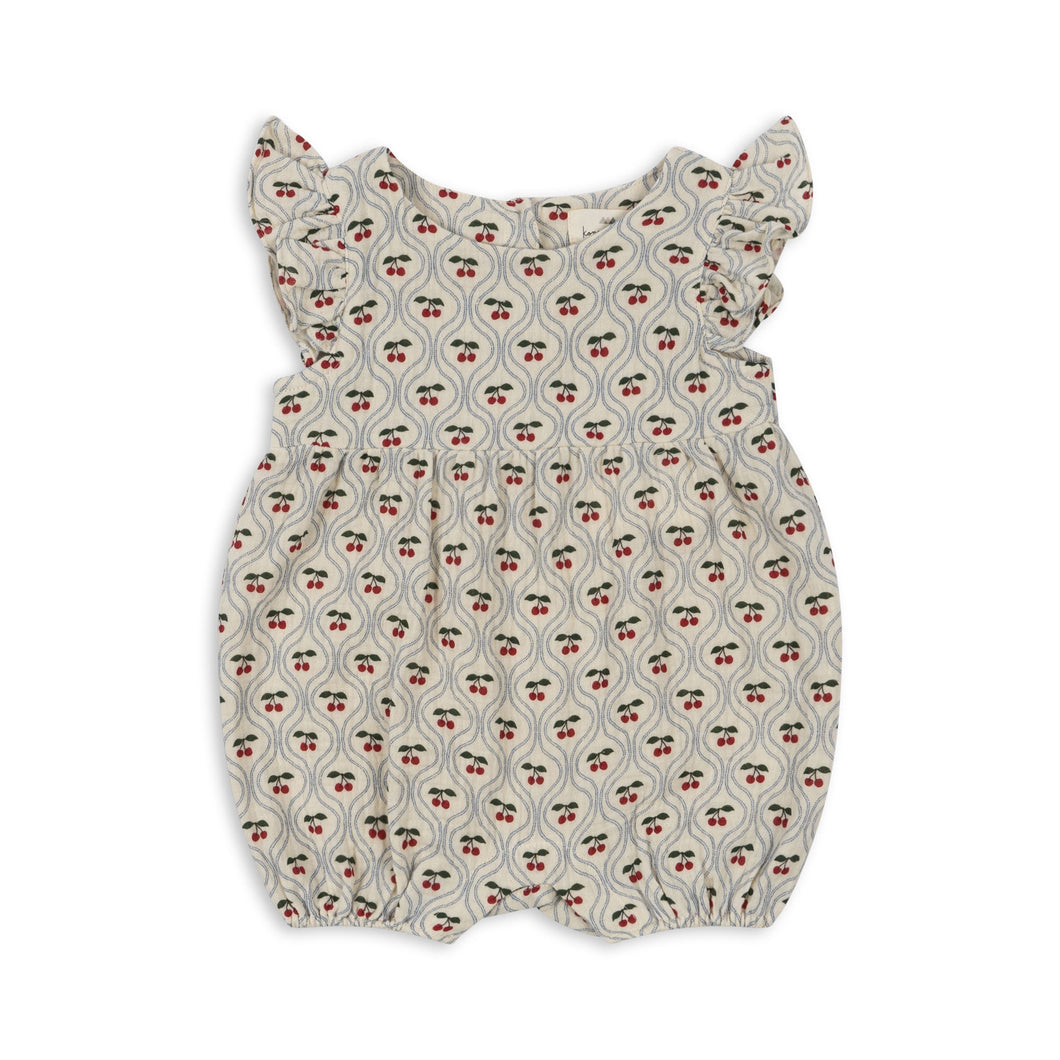 Konges Slojd - Coco Frill Romper (Cherry Motif)