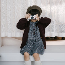Load image into Gallery viewer, 1+ In the Family - JULIA 格紋後排扣長袖裙子 (Dark Blue)
