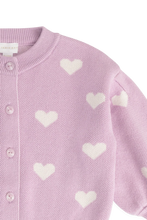 Load image into Gallery viewer, [預購] Jamie Kay - Kayla Cardigan - Kayla Heart Jacquard Orchid Dream
