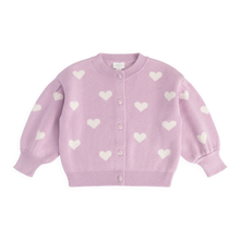 Load image into Gallery viewer, [預購] Jamie Kay - Kayla Cardigan - Kayla Heart Jacquard Orchid Dream
