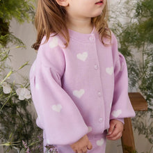 Load image into Gallery viewer, [預購] Jamie Kay - Kayla Cardigan - Kayla Heart Jacquard Orchid Dream
