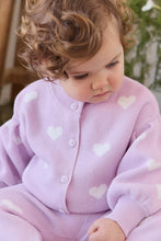Load image into Gallery viewer, [預購] Jamie Kay - Kayla Cardigan - Kayla Heart Jacquard Orchid Dream
