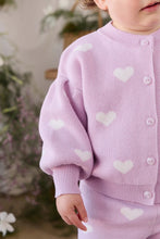 Load image into Gallery viewer, [預購] Jamie Kay - Kayla Cardigan - Kayla Heart Jacquard Orchid Dream
