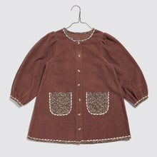 Load image into Gallery viewer, Little Cotton Clothes - Jules Dress Velvet in Nutmeg
