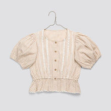 Load image into Gallery viewer, Little Cotton Clothes - Florrie Blouse Straw Check (2Y-7Y)
