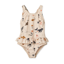 Load image into Gallery viewer, Liewood - Amara Printed Swimsuit (Swim Creature)
